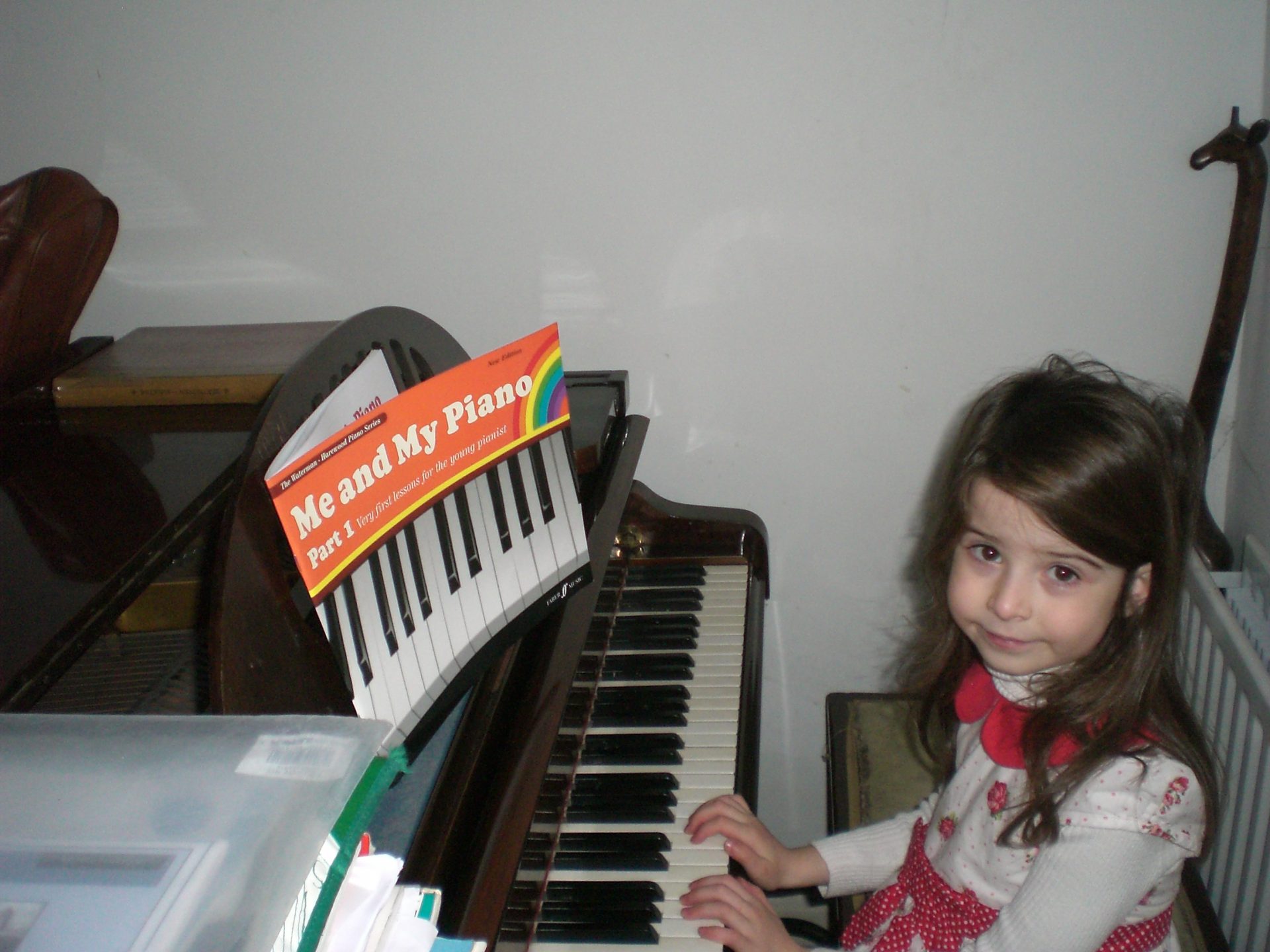 Young piano learner